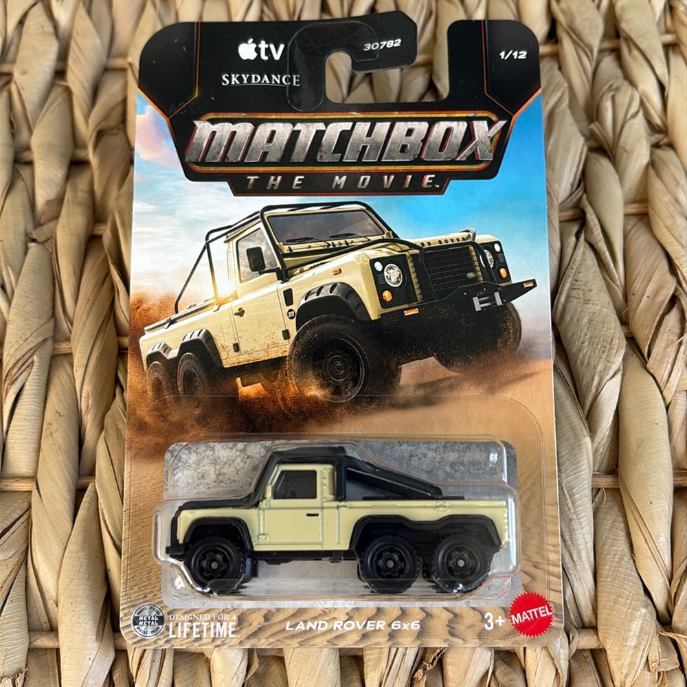 Matchbox The Movie 2007 Land Rover 6x6 Cream LandRover SUV Truck Mattel 2026 🆕